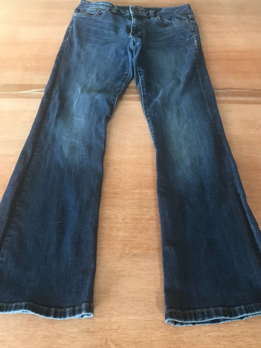 DL1961 Abbey Bootcut Jeans Women 27 Blue Mid Rise Dark Wash Flare Leg Stretch